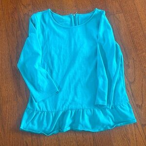 Talbots teal Peplum top